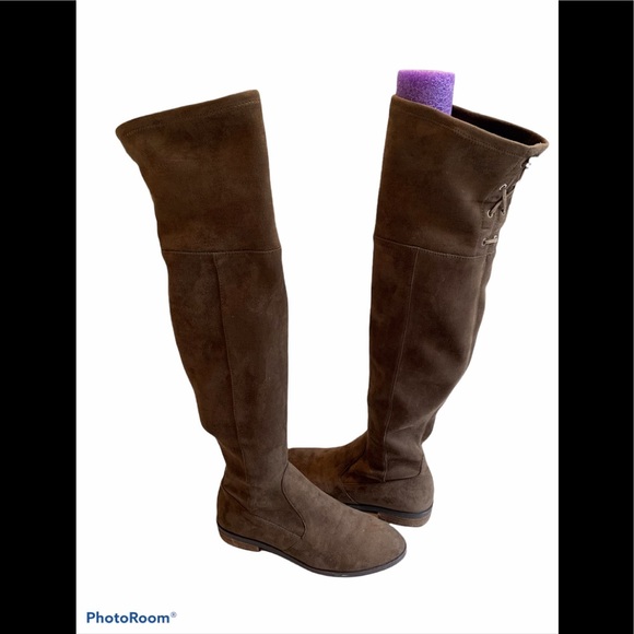 Vince Camuto Crisintha Over-The-Knee Lace Boots, Faux Suede - Picture 5 of 12